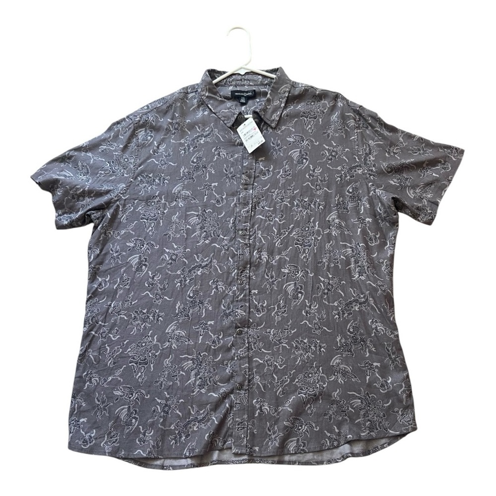 Treasure & Bond Gray Patterned Shirt 🔥 SZ‎ XXL